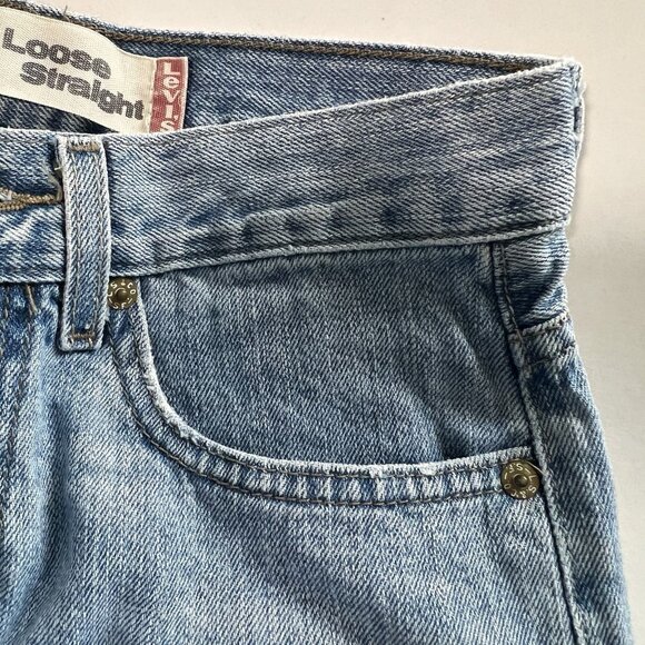 Levis 569 Loose Straight Denim Jeans 10 Reg Cotton 25x25 Meas 25x25 - Picture 12 of 14